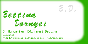 bettina dornyei business card